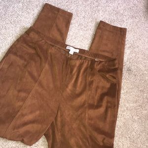 Suede jeggings